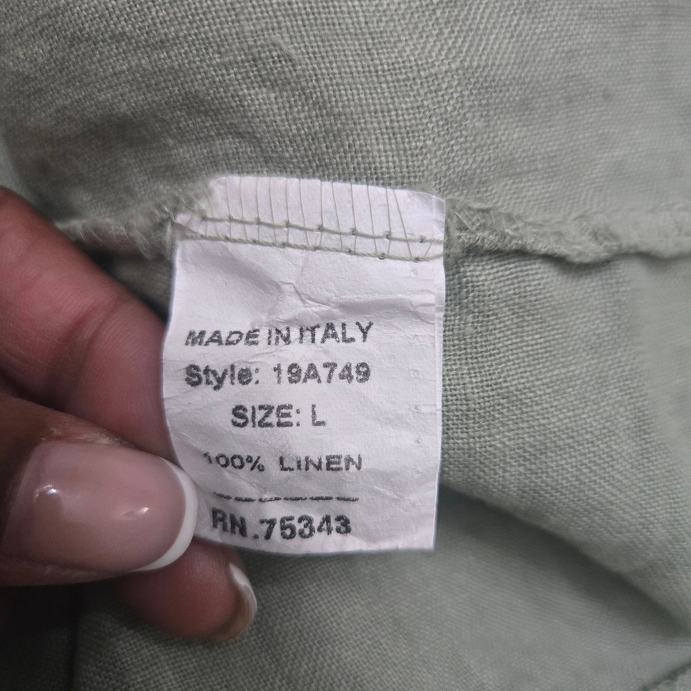 Francesca Bettini Linen Maxi Dress Large Lagenlook Italy Coastal Earthy Natural - Picture 5 of 8
